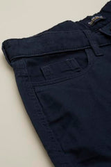 Boys Navy Solid Trousers