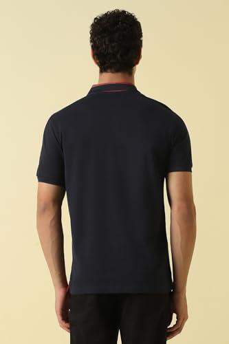 Men Pink Patterned Polo Neck T-Shirt