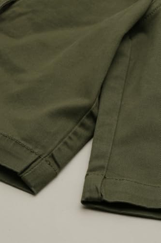 Boys Olive Solid Shorts