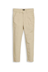 Boys Cream Solid Trousers