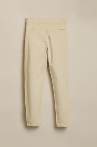 Boys Cream Solid Trousers