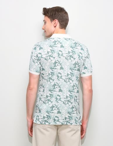 U.S.Polo Association Men's Floral Printed Slim Fit Polo Shirt