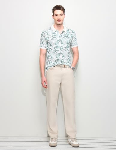 U.S.Polo Association Men's Floral Printed Slim Fit Polo Shirt