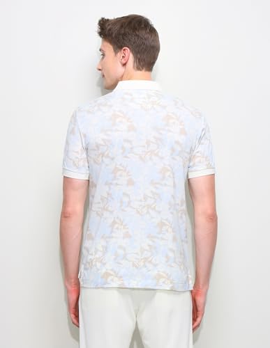 U.S.Polo Association Men's Floral Printed Slim Fit Polo Shirt