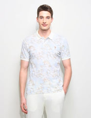 U.S.Polo Association Men's Floral Printed Slim Fit Polo Shirt