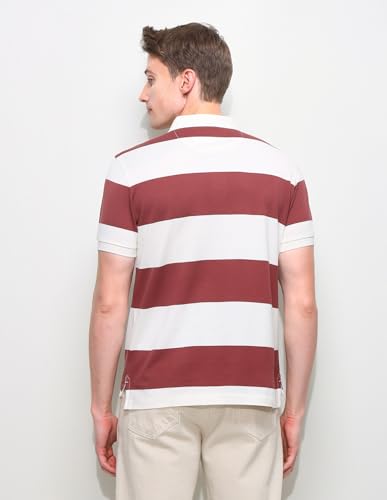 U.S.Polo Association Men's Horizontal Striped Slim Fit Polo Shirt