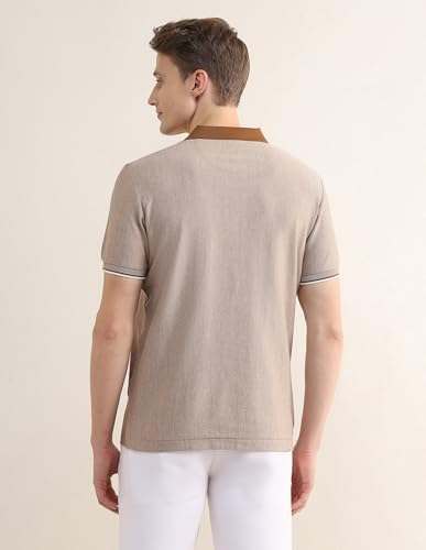 U.S.Polo Association Men's Colourblocked Slim Fit Polo Shirt