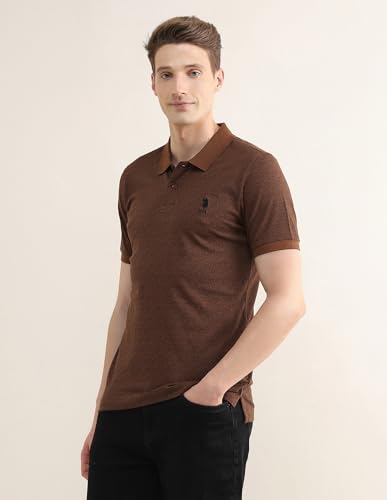 U.S.Polo Association Men's Tropical Printed Slim Fit Polo Shirt