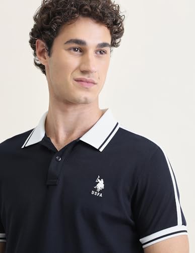 U.S.Polo Association Men's Solid Slim Fit Polo Shirt