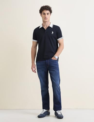 U.S.Polo Association Men's Solid Slim Fit Polo Shirt