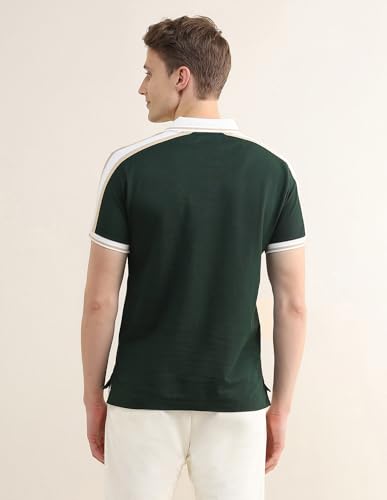 U.S.Polo Association Men's Solid Stripe DetailÃ Slim Fit Polo Shirt