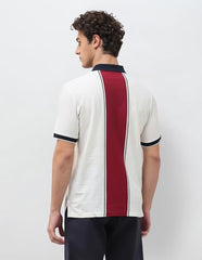 U.S.Polo Association Men's Colourblocked Slim Fit Polo Shirt (USTSH3488_White_L)