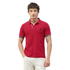 U.S.Polo Association Men's New Port Marina Solid Polo Shirt (USTSH3501_Red_3XL)
