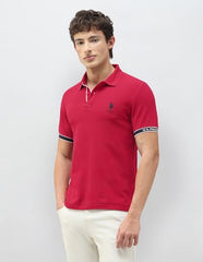 U.S.Polo Association Men's New Port Marina Solid Polo Shirt (USTSH3501_Red_3XL)