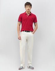 U.S.Polo Association Men's New Port Marina Solid Polo Shirt (USTSH3501_Red_3XL)