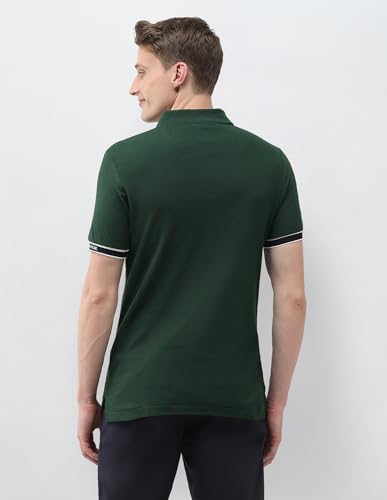 U.S.Polo Association Men's Solid Slim Fit Polo Shirt (USTSH3502_Green_S)