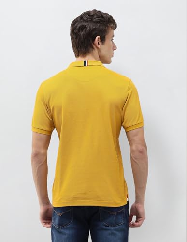 U.S.Polo Association Men's Brand Embroidered Slim Fit Polo Shirt (USTSH3505_Yellow_L)