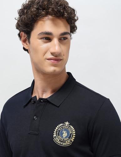 U.S.Polo Association Men's Solid Slim Fit Polo Shirt