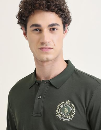 U.S.Polo Association Men's Solid Slim Fit Polo Shirt