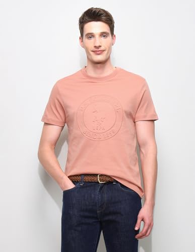 U.S.Polo Association Men's Brand Embossed Slim Fit T-Shirt