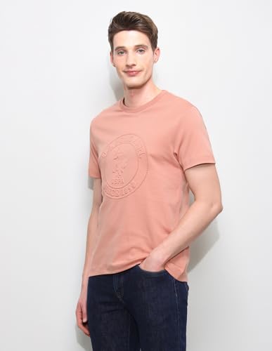 U.S.Polo Association Men's Brand Embossed Slim Fit T-Shirt