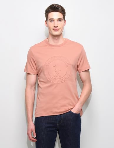 U.S.Polo Association Men's Brand Embossed Slim Fit T-Shirt