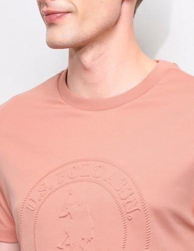 U.S.Polo Association Men's Brand Embossed Slim Fit T-Shirt