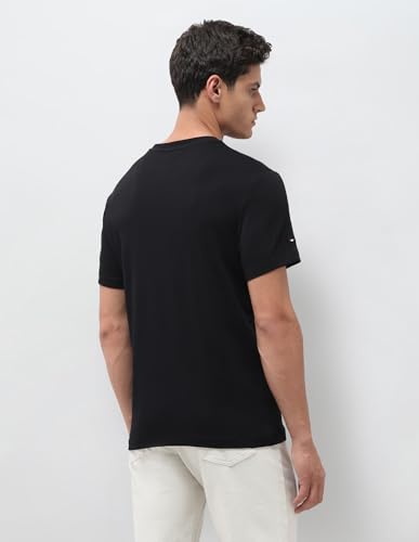 U.S. Polo Assn. Denim Co. Men's Brand Printed Slim Fit T-Shirt (UDTSH4042_Black_L)