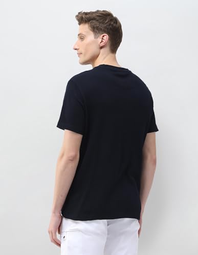 U.S. Polo Assn. Denim Co. Men's Textured Brand Printed Motel On The Coast T-Shirt (UDTSH4050_Navy_S)