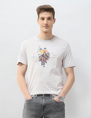 U.S. Polo Assn. Denim Co. Men's Motel On The Coast Slim Fit T-Shirt (UDTSH4060_Light Grey_L)