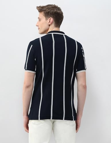 U.S. Polo Assn. Denim Co. Men's Motel On The Coast Muscle Fit Polo Shirt (UDTSH4120_Navy_L)