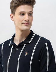 U.S. Polo Assn. Denim Co. Men's Motel On The Coast Muscle Fit Polo Shirt (UDTSH4120_Navy_L)