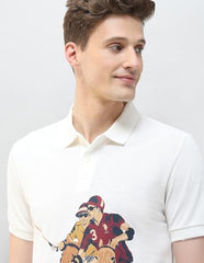 U.S. Polo Assn. Denim Co. Men's Graphic Brand Printed Motel On The Coast Polo Shirt (UDTSH4146_Ivory_S)