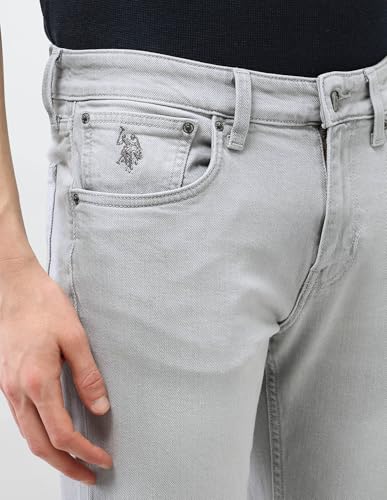 U.S. Polo Assn. Denim Co. Men's Brandon Slim Tapered Fit Light Washed Jeans
