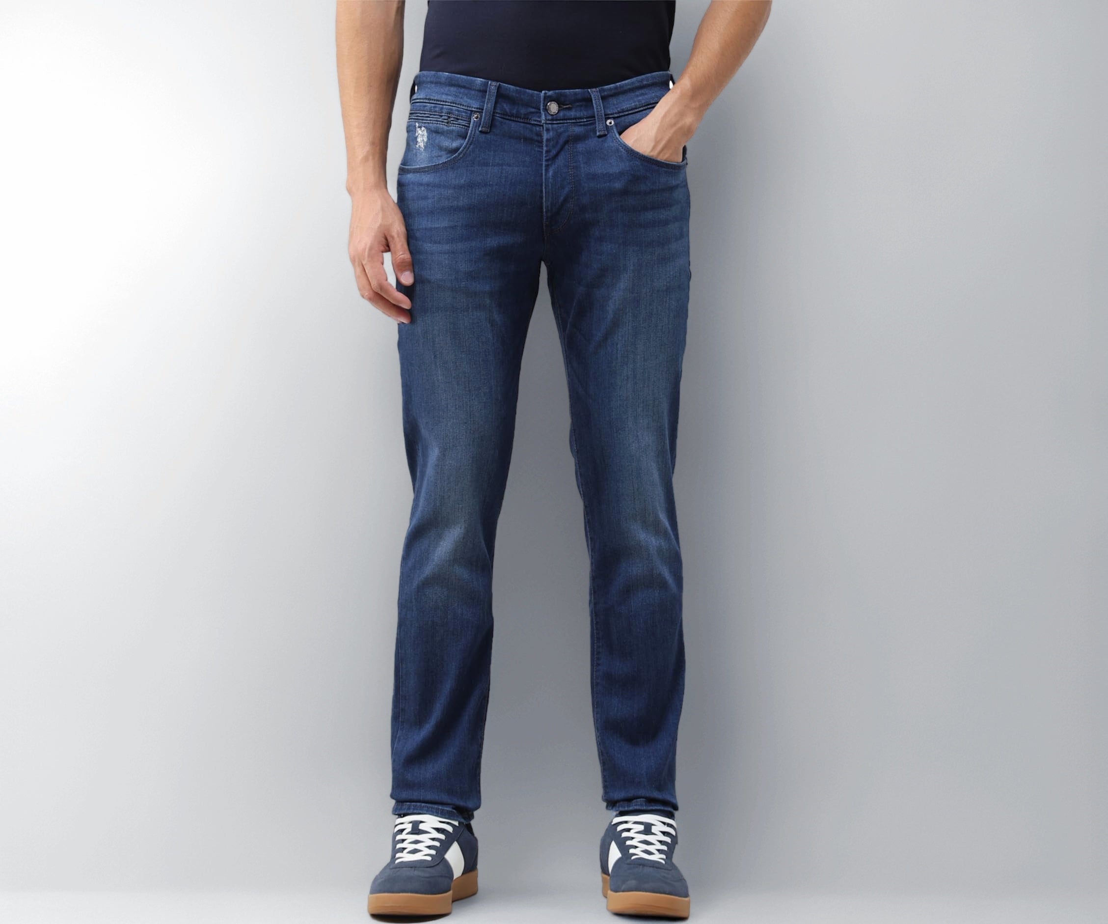 U.S. Polo Assn. Denim Co. Men's Brandon Slim Tapered Fit Blue Jeans