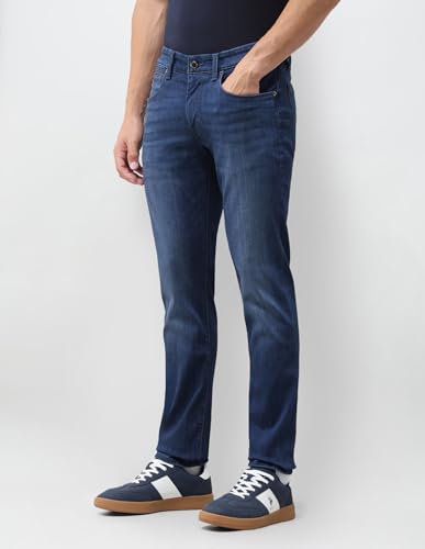 U.S. Polo Assn. Denim Co. Men's Brandon Slim Tapered Fit Blue Jeans