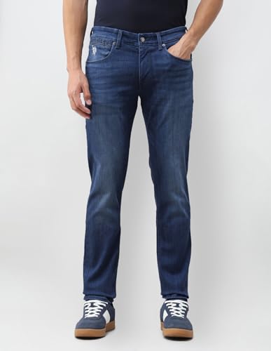 U.S. Polo Assn. Denim Co. Men's Brandon Slim Tapered Fit Blue Jeans