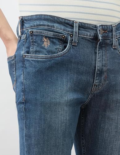 U.S. Polo Assn. Denim Co. Men's Harold Slim Straight Fit Stone Washed Jeans