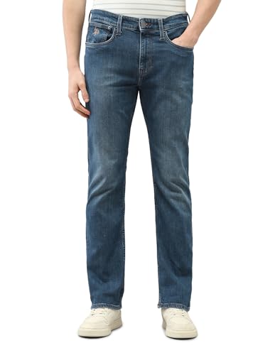 U.S. Polo Assn. Denim Co. Men's Harold Slim Straight Fit Stone Washed Jeans