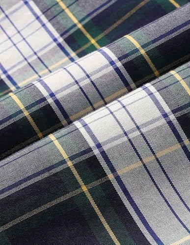 USPA Kids Boys Tartan Checked Regular Fit Shirt (UKSHT1864_Green_13-14 Y)