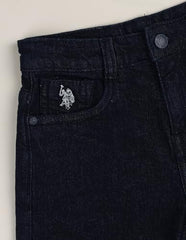USPA Kids Boys Mid Rise Regular Fit Shorts (UKSRT0578_Dark Blue_2-3 Y)