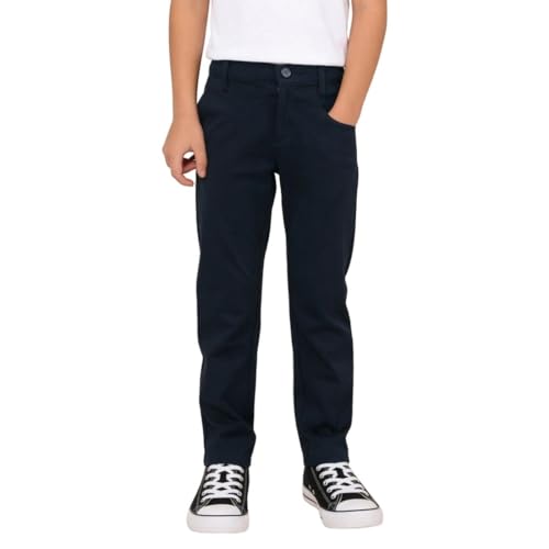 USPA Kids Boys Slim Fit Knitted Trousers (UKTRO0305_Navy_2-3 Y)