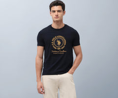 U.S.Polo Association Men's Brand Embroidered Slim Fit T-Shirt (USTSH3516_Navy_L)