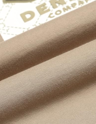 U.S. Polo Assn. Denim Co. men's beige slim fit graphic embossed T-shirt, long sleeve, casual style, front view