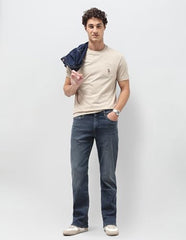 U.S. Polo Assn. Denim Co. Men's Harold Slim Straight Fit Blue Jeans (UDJEN2108_Mid Blue_34)
