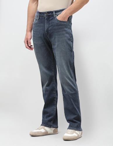 U.S. Polo Assn. Denim Co. Men's Harold Slim Straight Fit Blue Jeans (UDJEN2108_Mid Blue_34)