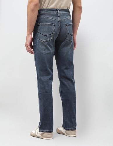U.S. Polo Assn. Denim Co. Men's Harold Slim Straight Fit Blue Jeans (UDJEN2108_Mid Blue_34)