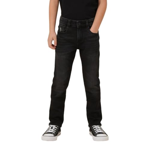 USPA Kids Boys Slim Fit Black Jeans (UKJEN812_Black_2-3 Y)