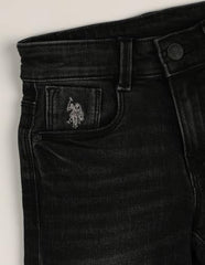 USPA Kids Boys Slim Fit Black Jeans (UKJEN812_Black_2-3 Y)