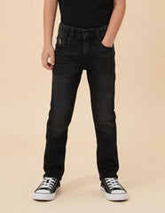 USPA Kids Boys Slim Fit Black Jeans (UKJEN812_Black_2-3 Y)